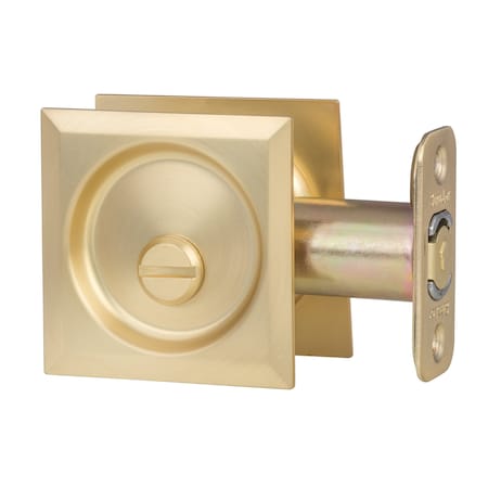Sure-Loc Hardware Sure-Loc Hardware Square Pocket Door Pull, Privacy Satin Nickel DP712 15
